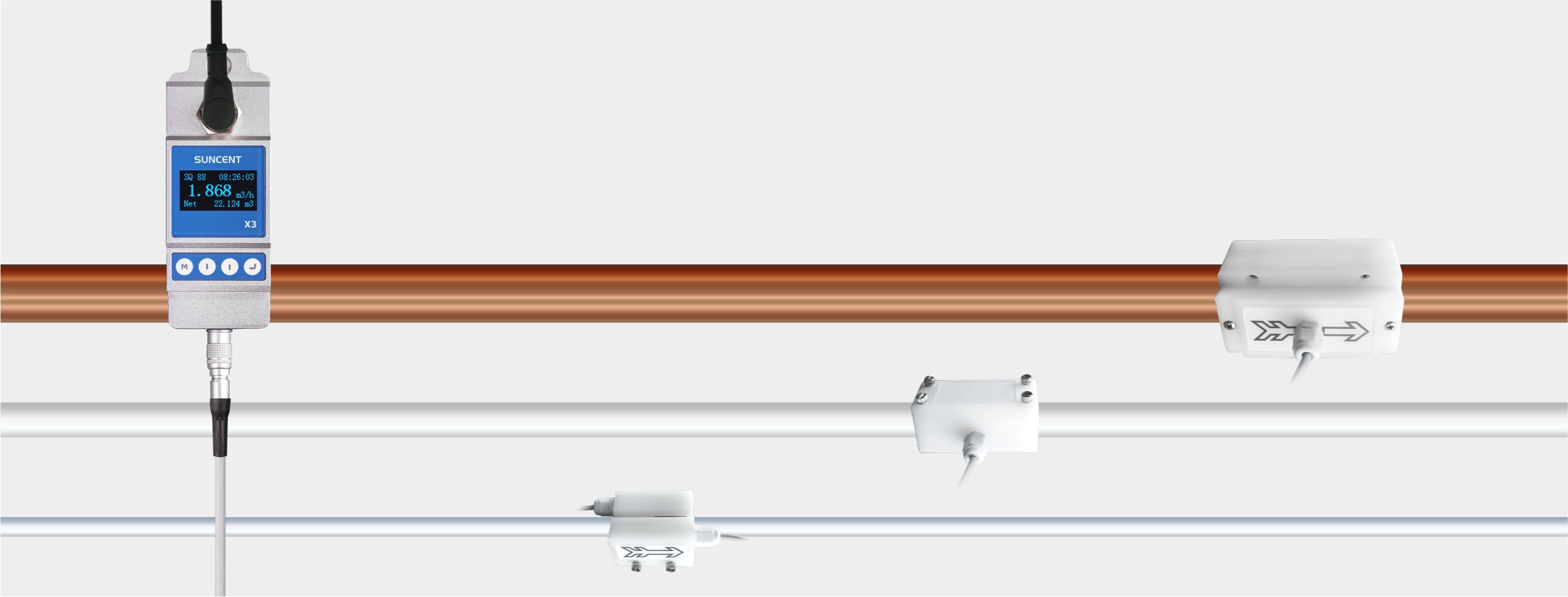 外夾式小管超聲波流量計(jì) 外夾式小管超聲波流量計(jì)